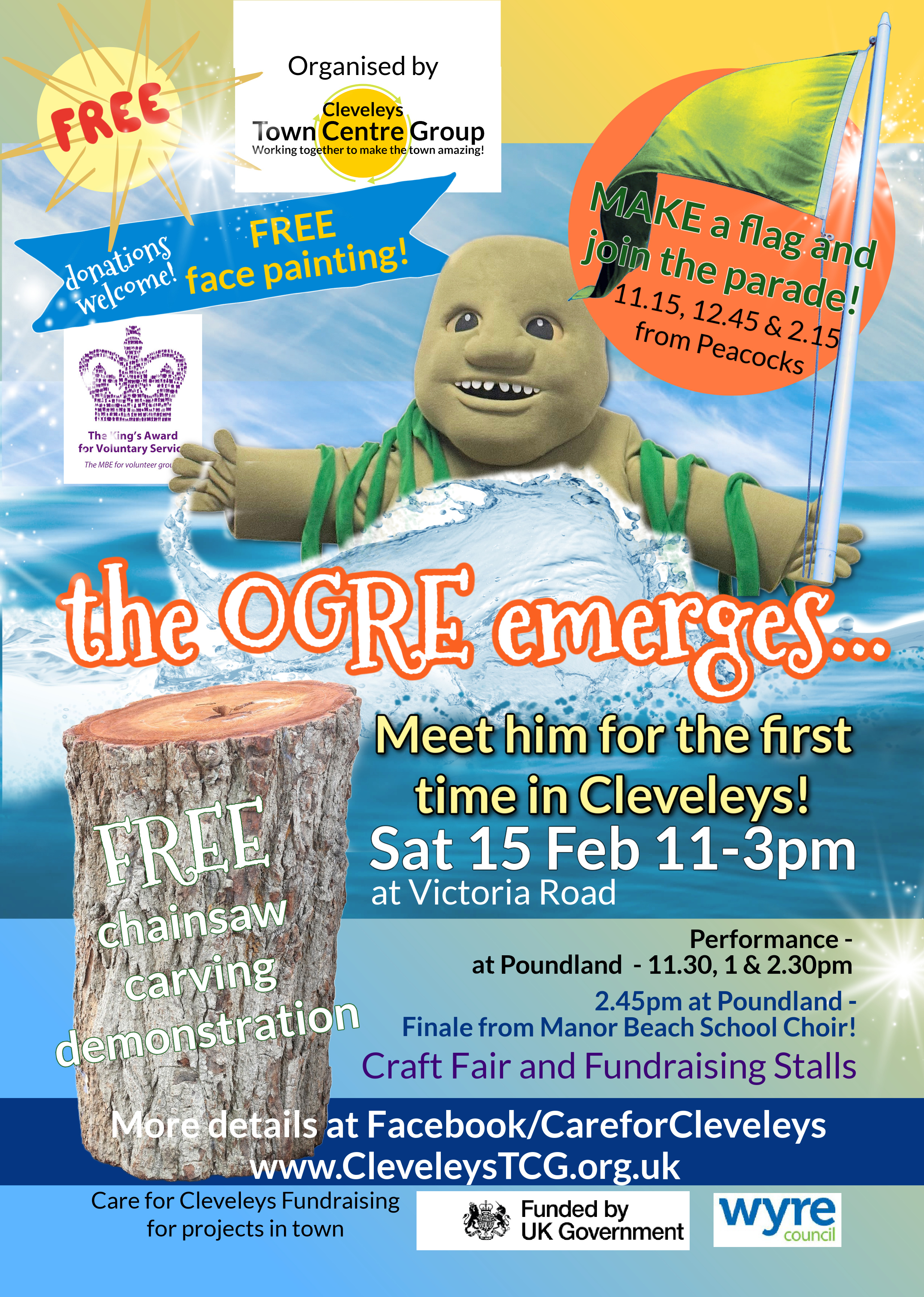 The Ogre Emerges event promotional poster - Cleveleys