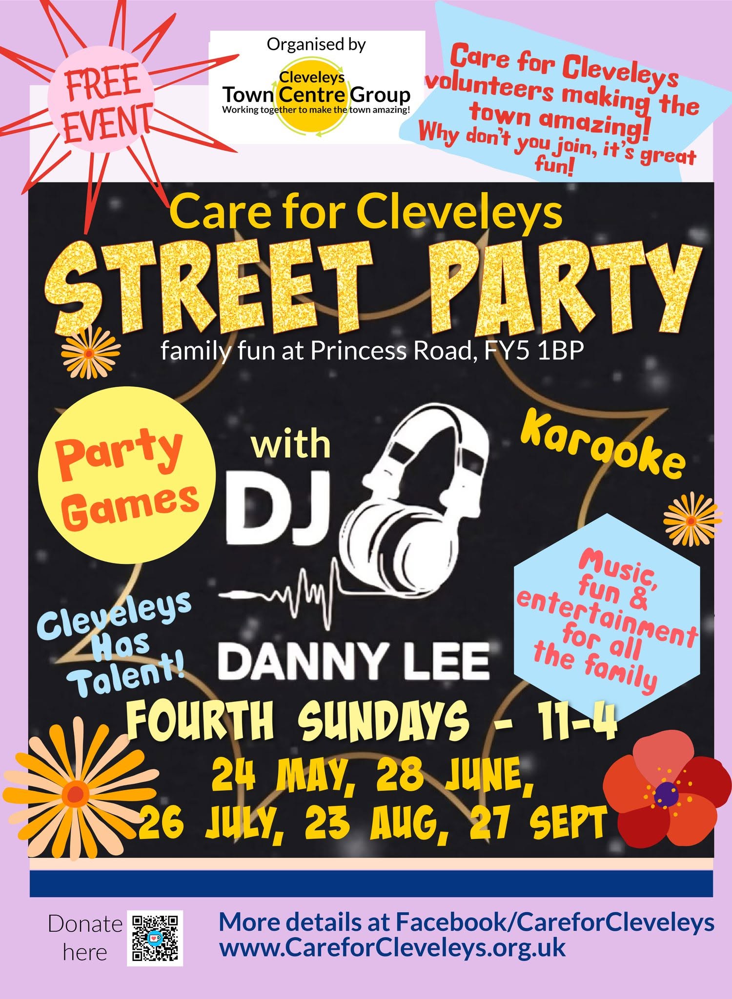 An advert for Cleveley's Street party event