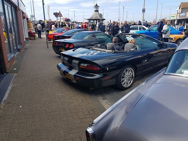 Cars parked in Cleveleys town centre