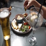 Food and drink on a table