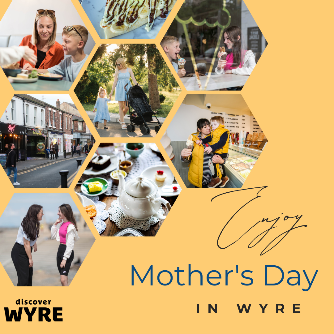 Various photos of people and food in Wyre to celebrate Mother's Day