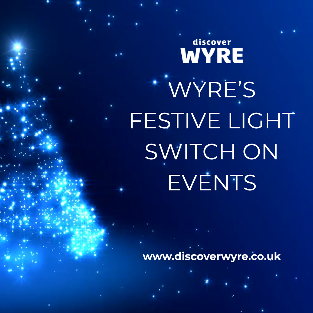 Christmas Tree with blue background - Wyre's Festive Light Switch on Events