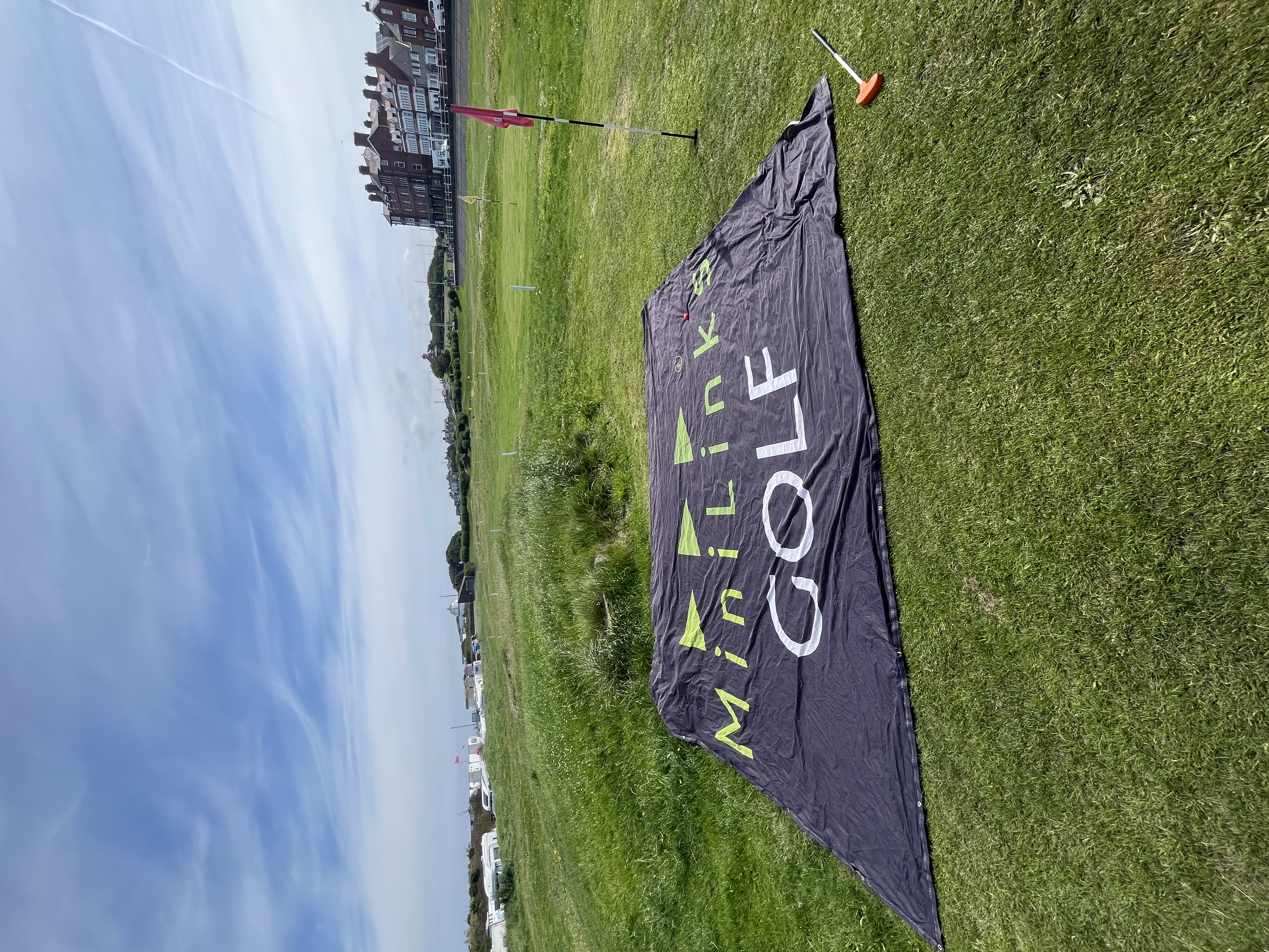 Fleetwood mini links golf banner on golf course