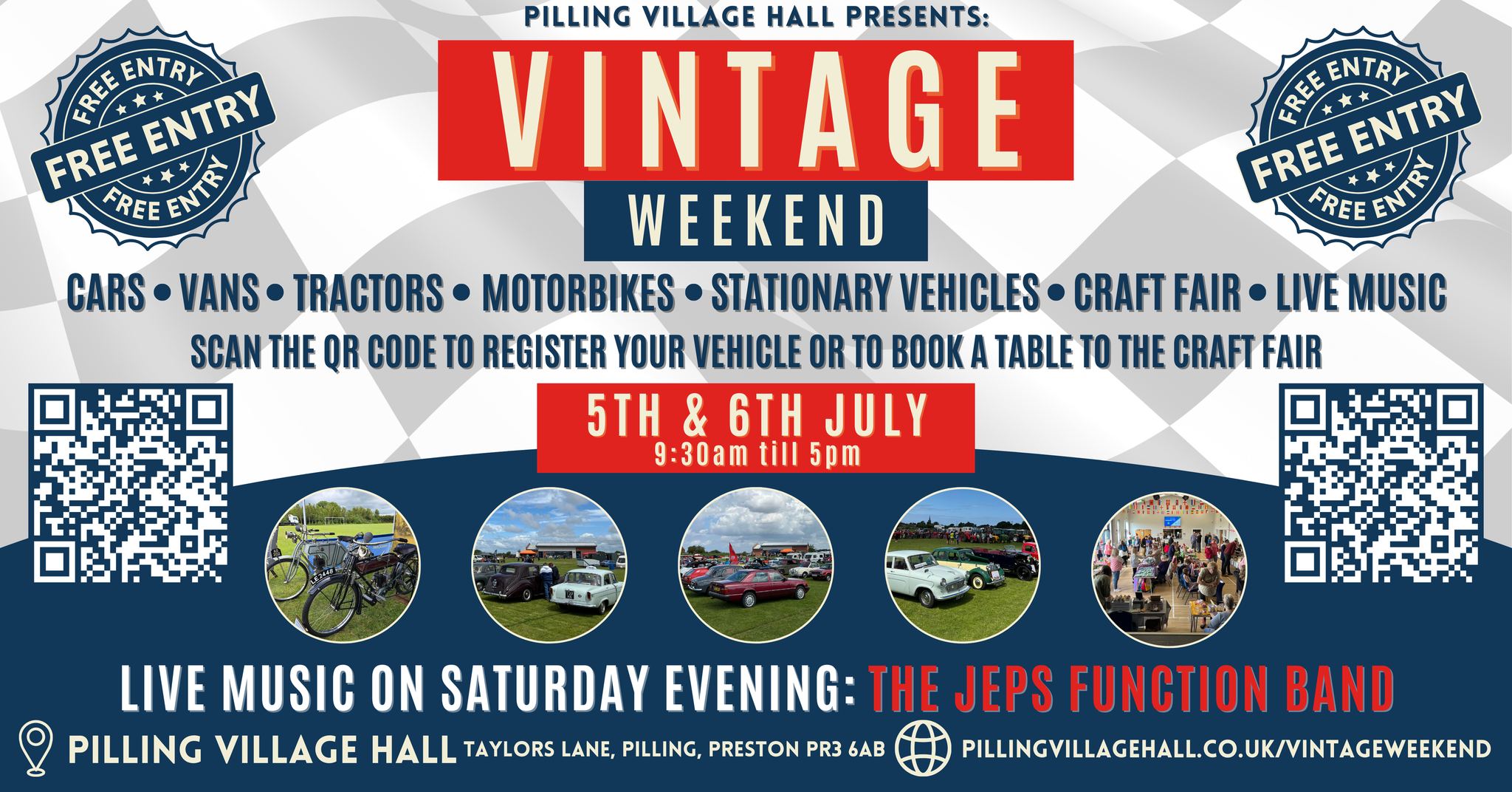 Pilling vintage weekend poster to advertise event