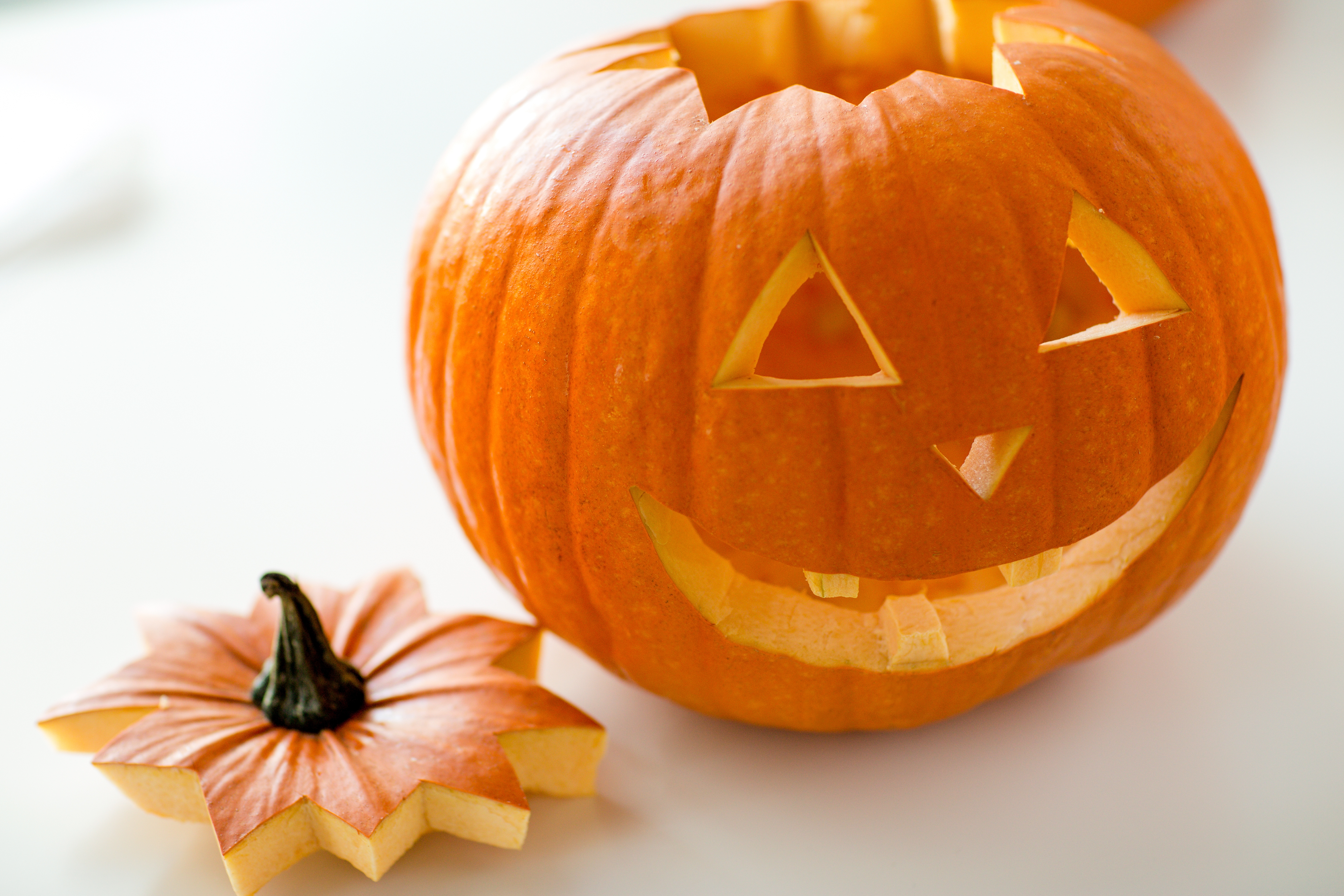 A carved pumpkin