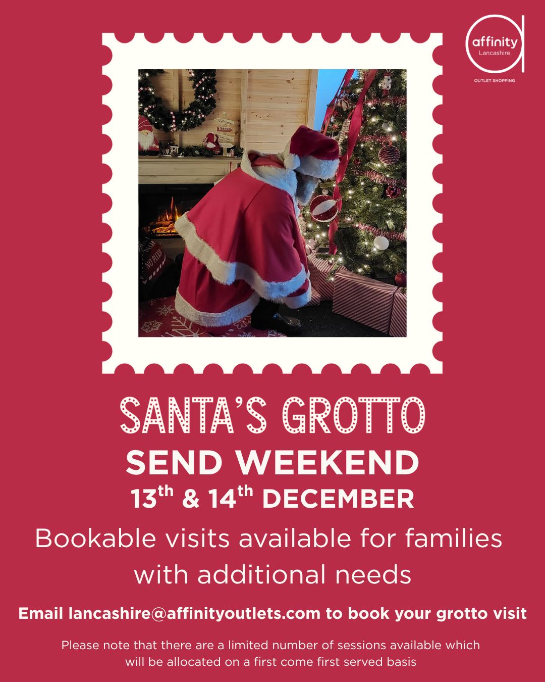 Affinity Outlet Santa's Grotto SEND weekend
