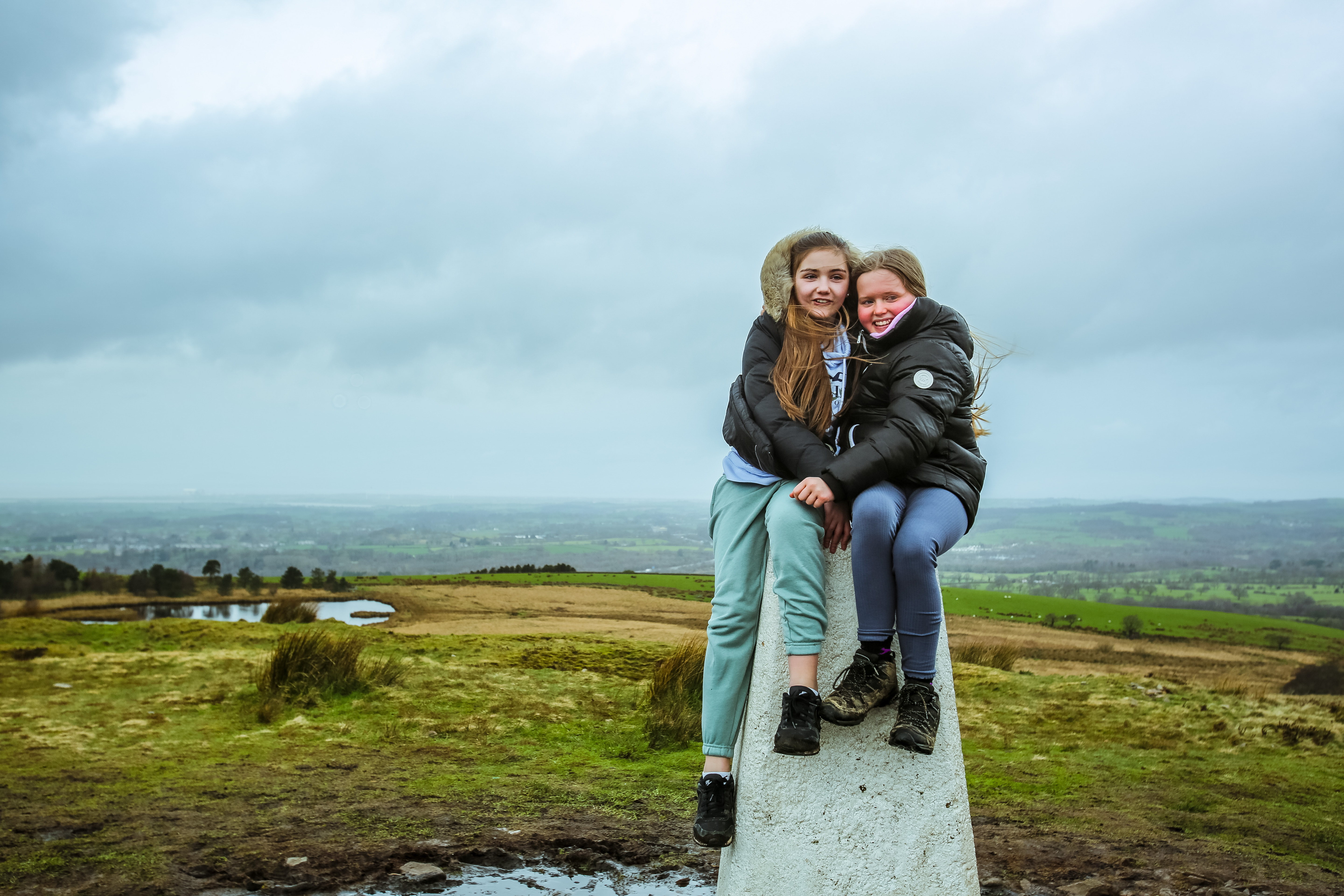 Children at top of Nicky Nook