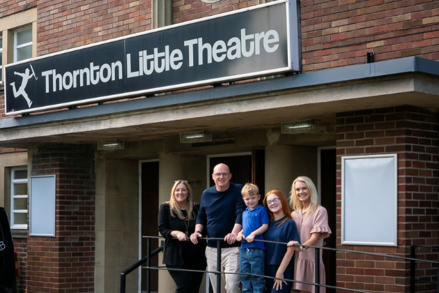 Claire and Ged Mills outside Thornton Little Theatre