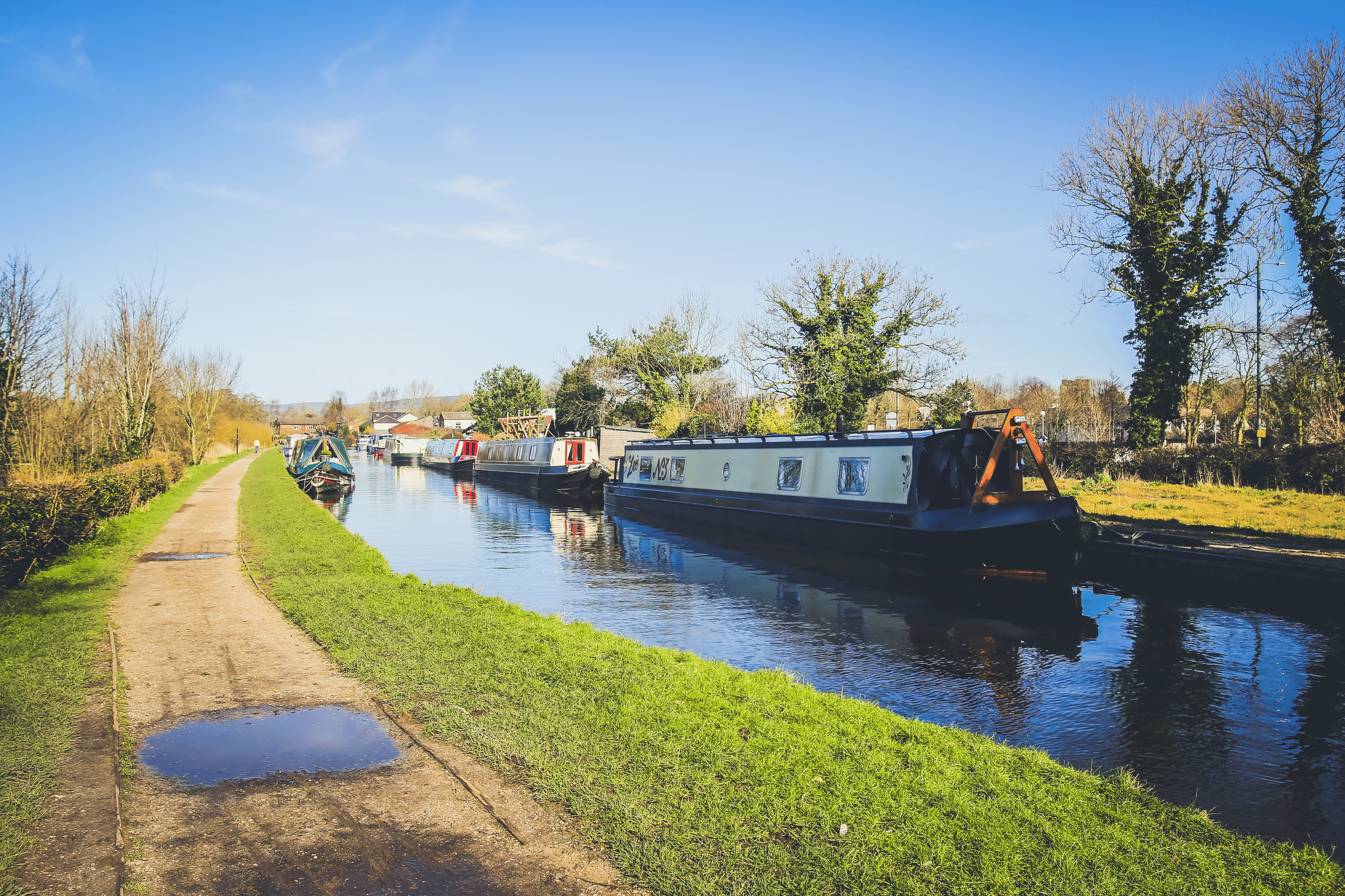Boats on Lancaster Canal, Garstang