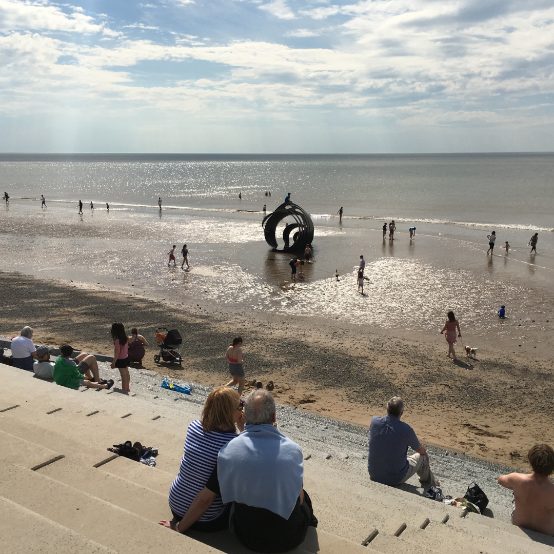 Cleveleys beach and steps