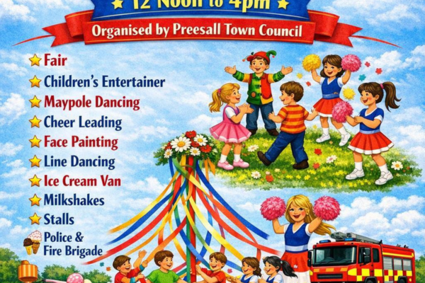 May Day  Preesall event promotional poster