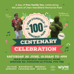 Advert for Jean Stansfield Park in Poulton centenary celebration