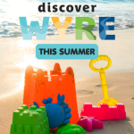 Discover Wyre this summer - beach with beach toys on it
