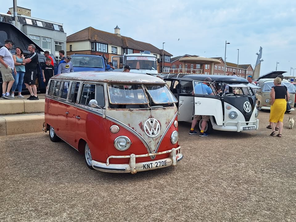 Cars parked in Cleveleys town centre